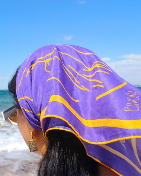 Purple Soul - %70 Pamuk %30 İpek Fular