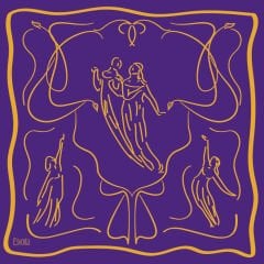 Purple Soul - %70 Pamuk %30 İpek Fular