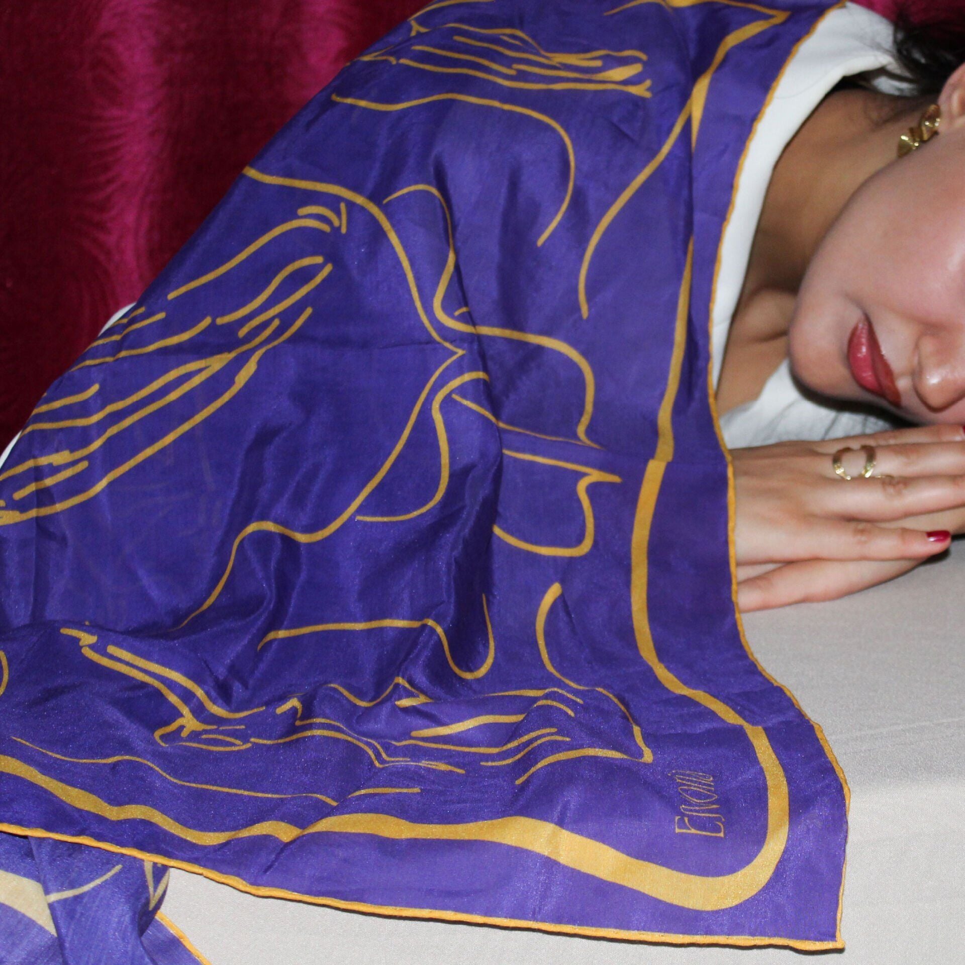 Purple Soul - %70 Pamuk %30 İpek Fular